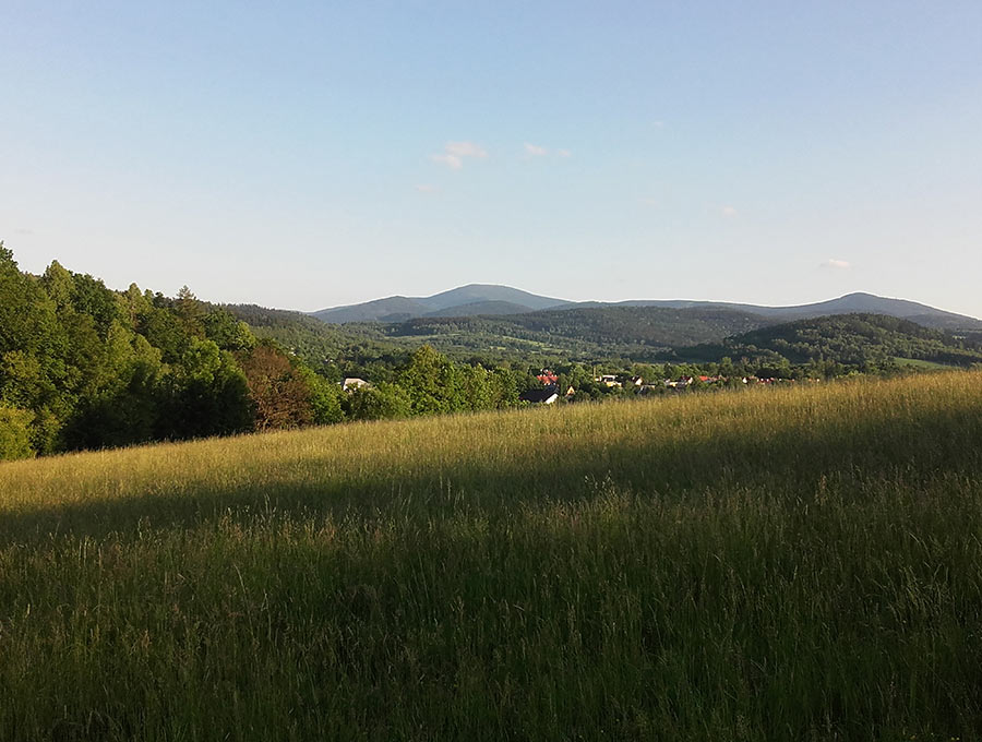 Widok na Śnieżnik z Lądka-Zdroju