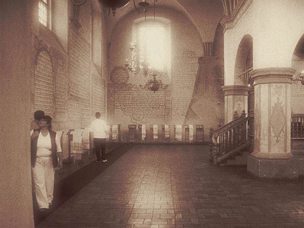 Wnętrze synagogi - muzeum w Tykocinie