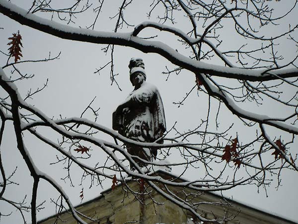  śnieg w Łazienkach